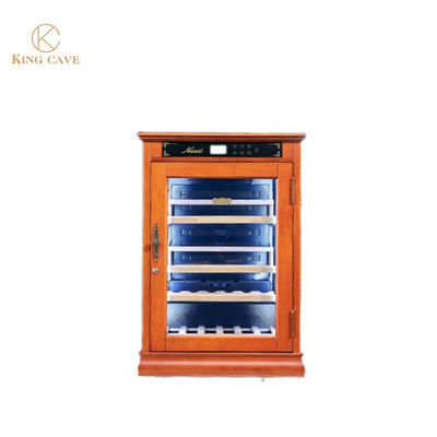 Buon prezzo Classic Cherry Wood Wine Cooler Cabinet Sistema di temperatura costante fatto a mano in linea