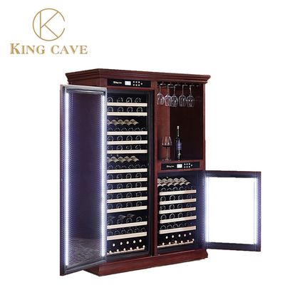 Buon prezzo 50 - 80% di umidità Display Cabinet Wine Rack Elettrico Basso rumore in linea