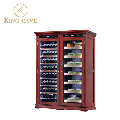 Buon prezzo Spazioso Regolabile Legno di Cedro Spagnolo Mensola Cigar Cooler Con Luce LED in linea