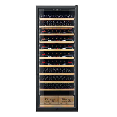 Buon prezzo Armadio di raffreddamento del vino con controllo della temperatura digitale intelligente con porta di vetro a doppio vetro e capacità di 120 bottiglie in linea