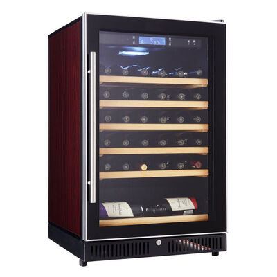 Buon prezzo Controllo della temperatura digitale intelligente porta in vetro a doppio chiave chiudibile Armadio per il raffreddamento del vino in legno con rumore inferiore a 42 dB in linea