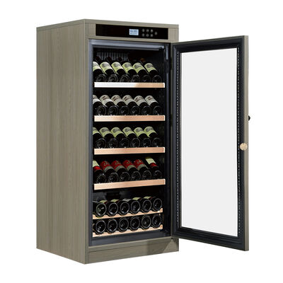 Buon prezzo Cantinetta refrigerante in legno chiaro con controllo digitale della temperatura e ripiani regolabili in linea