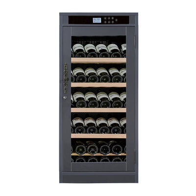 Buon prezzo Armadio Refrigerante per Vino da Cucina in Legno Massello Moderno con Pannello di Controllo Digitale Touch e Porta in Vetro Temperato a Doppio Strato in linea