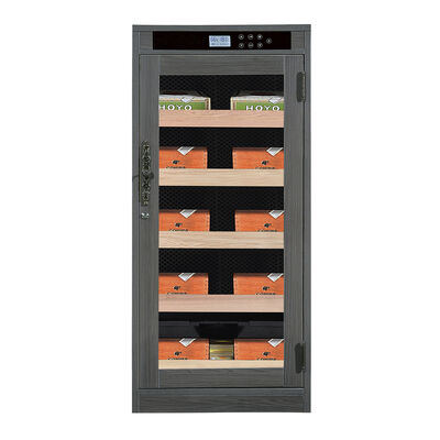 Buon prezzo Armadietto umidificatore per sigari in legno scuro moderno con serratura e sistema di controllo digitale in linea
