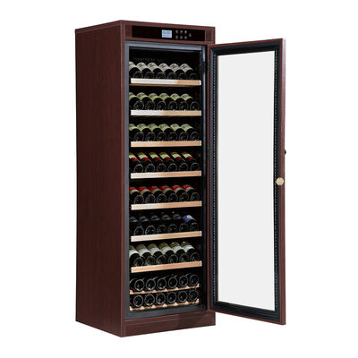 Buon prezzo Controllo digitale della temperatura Armadio di liquori di legno massello per cucina con scaffali in legno regolabili in linea