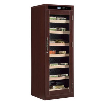 Buon prezzo Armadio umidore a telaio di legno con porta di vetro chiudibile e touch screen digitale in linea