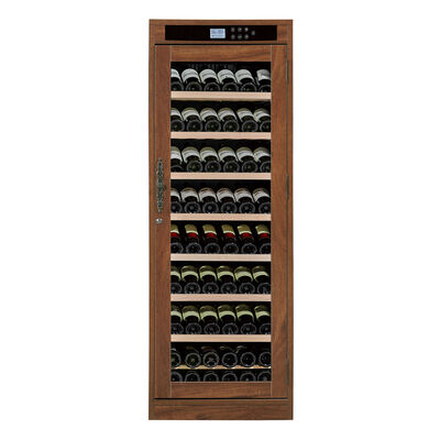 Buon prezzo Cantinetta per vino in legno massello con controllo digitale touch, illuminazione a LED e livello di rumore inferiore a 42 dB in linea
