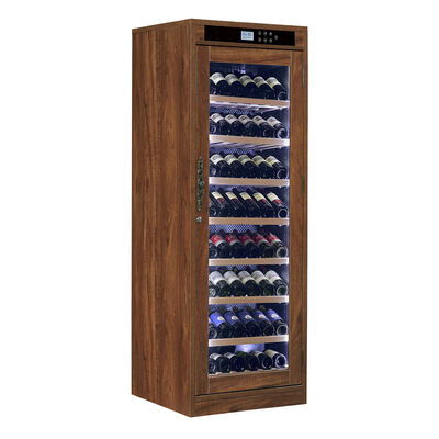 Buon prezzo Armadietto refrigerante per vino in legno con raffreddamento termoelettrico a controllo tattile digitale e ripiani regolabili in linea