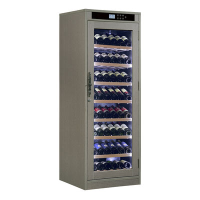 Buon prezzo Armadio refrigerante per vino in legno moderno con controllo digitale touch, raffreddamento termoelettrico e illuminazione interna a LED in linea