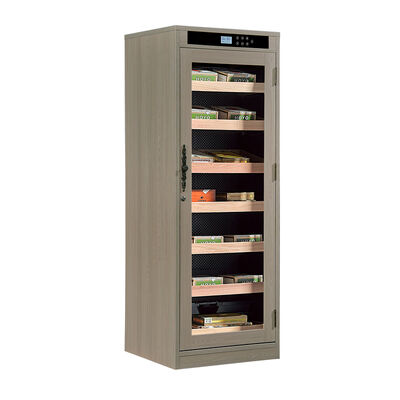 Buon prezzo Cooler per sigari elettrici a telaio di legno con controllo dell'umidità costante e armadietto sicuro per porte di vetro in linea