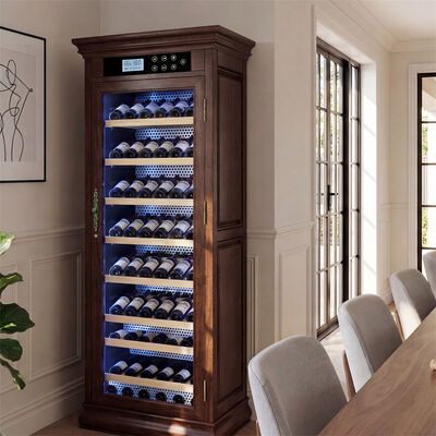 Buon prezzo Armadio di raffreddamento del vino in legno massello con controllo preciso della temperatura e dell'umidità in linea