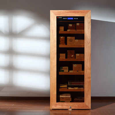 Buon prezzo Umidificatore per sigari in legno massello nordico minimalista con illuminazione integrata in linea