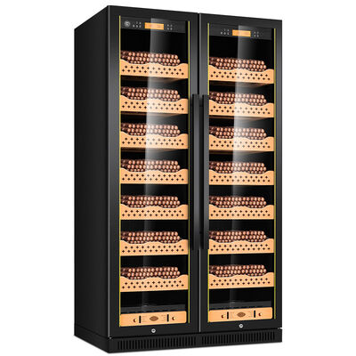 Buon prezzo Gabinetto umido per sigari elettronici premium a doppia zona con controllo climatico intelligente in linea