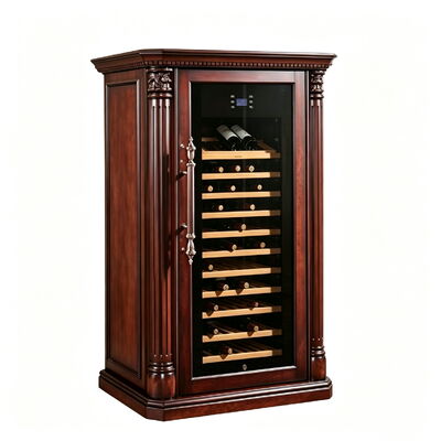 Buon prezzo Armadio frigorifero per vino in legno massello Frigorifero per vino con controllo digitale della temperatura in linea